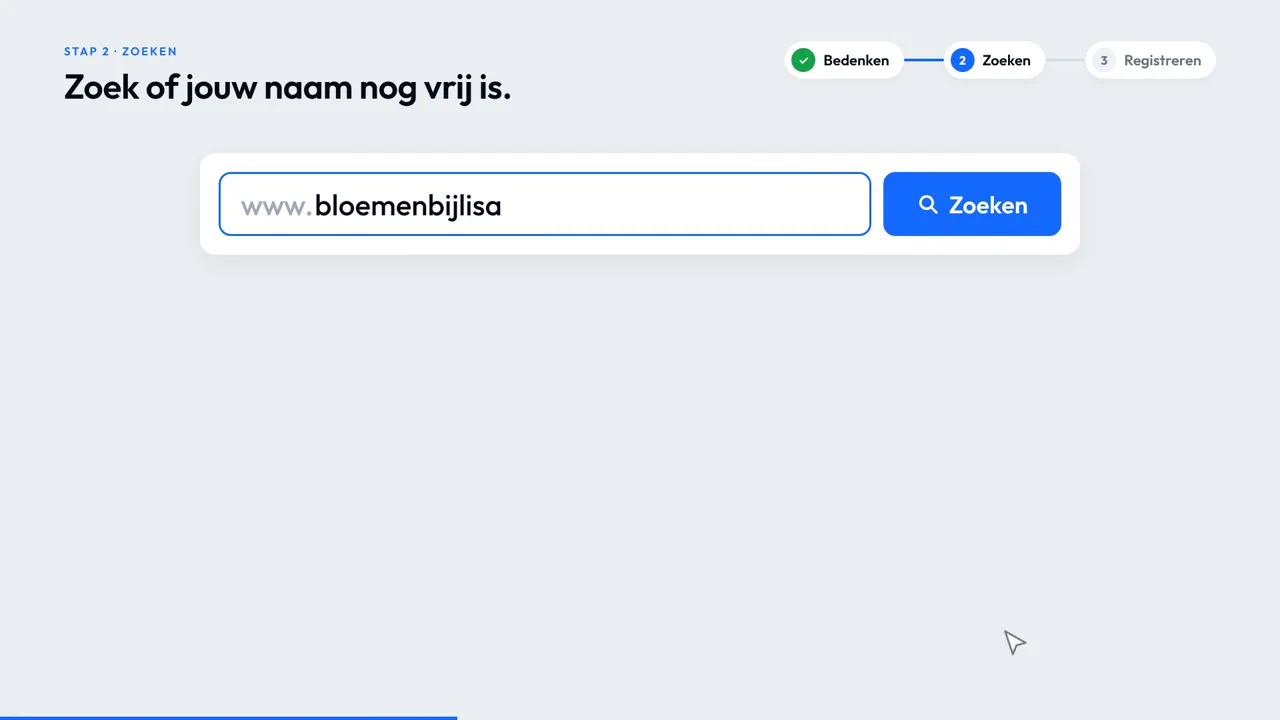 Beeld uit de video: zoek of jouw domeinnaam nog vrij is