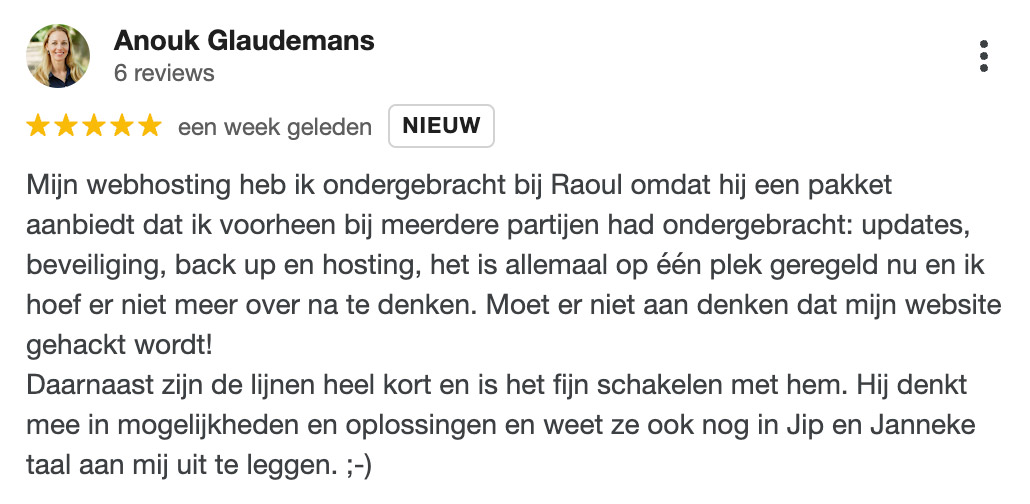 Google Review Anouk