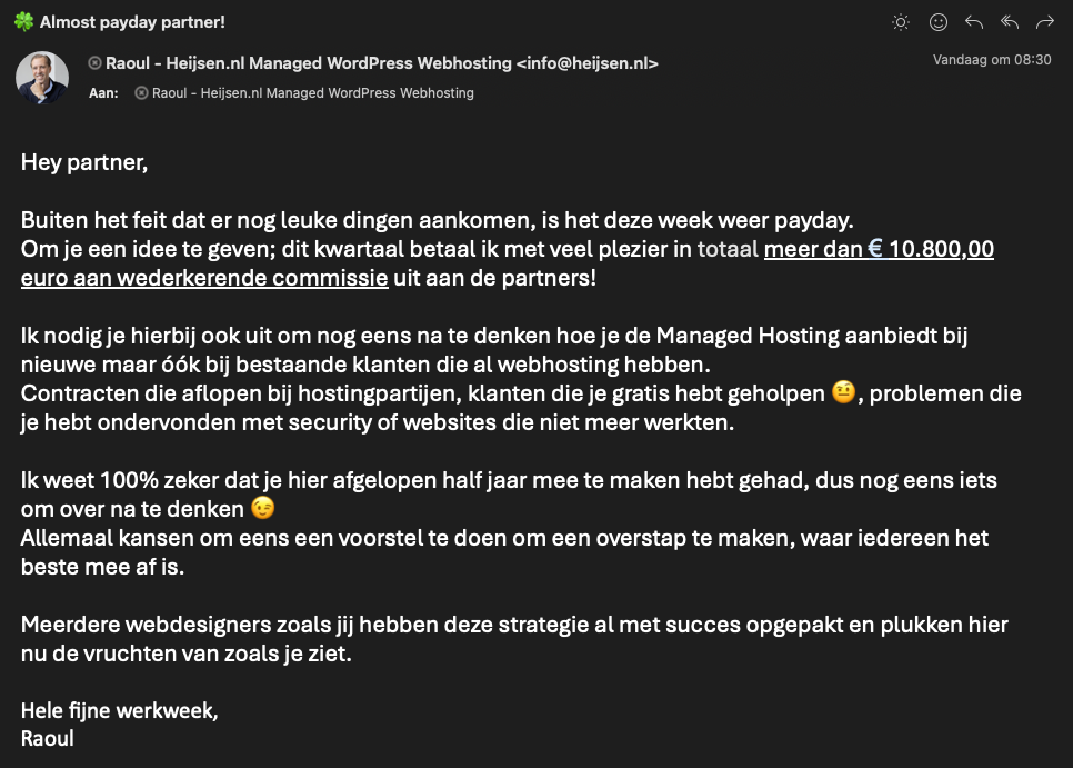 Payday voor partners